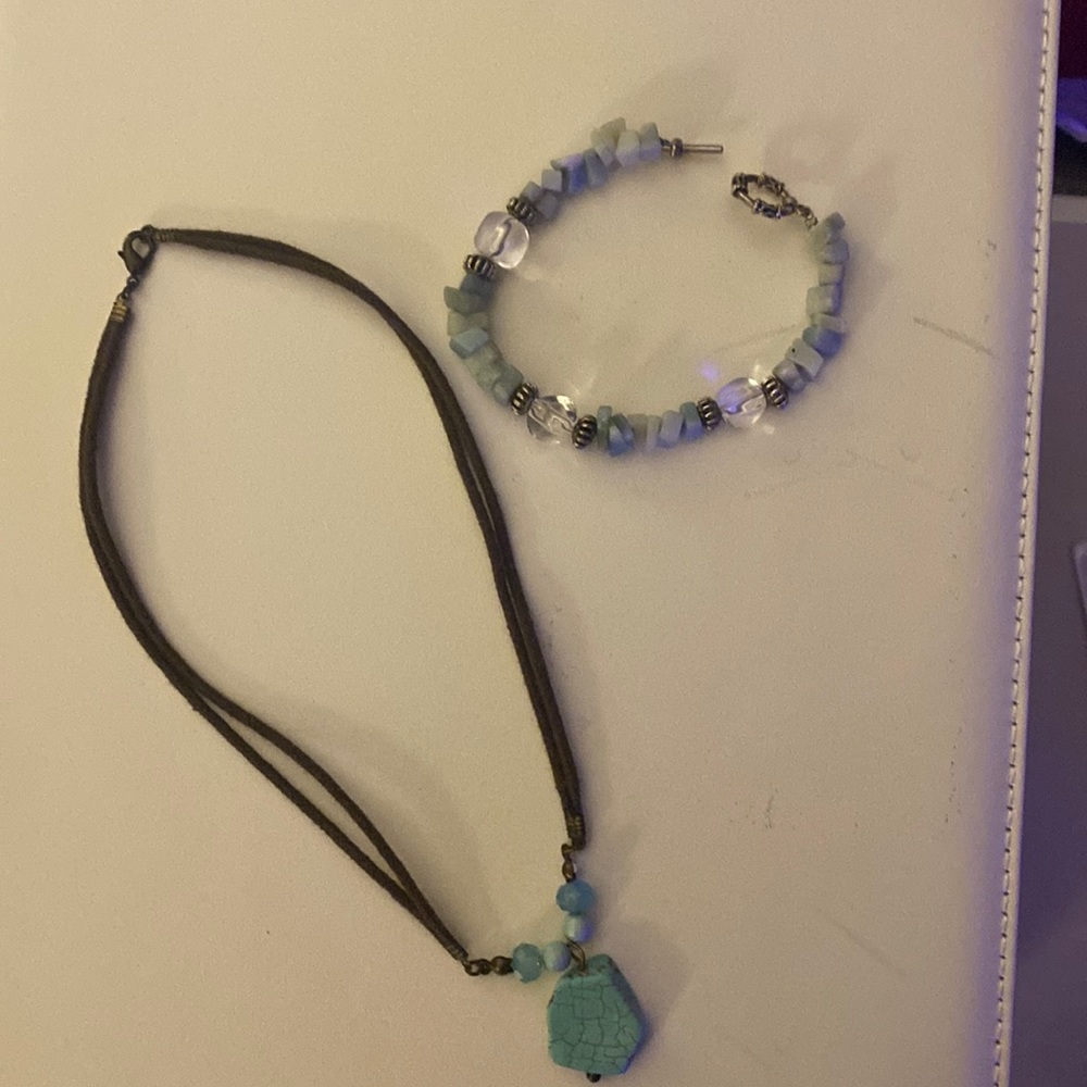 Beautiful Blue Bracelet and Necklace